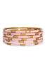 BudhaGirl Veda Ice Rose Bangle Bracelets Set of 6
