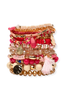 Frances Valentine Nantucket Pink Multi Bracelet Set