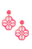 Aralyn Neon Pink Resin Drop Earrings