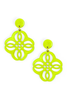 Aralyn Lime Resin Drop Earrings