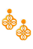 Aralyn Bright Orange Resin Drop Earrings