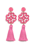 Brielle Neon Pink Resin Drop Earrings
