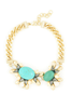 Veda Turquoise and Gold Statement Necklace