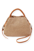 HOBO Darling Meadow Woven Straw Satchel Bag