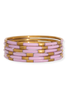 BudhaGirl Veda Lilac Bangle Bracelets Set of 6