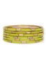 BudhaGirl Veda Wasabi Bangle Bracelets Set of 6
