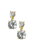 Iced Gold & Crystal Stud Earrings