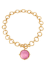 Julie Vos Honeybee Iridescent Tourmaline Pink Statement Necklace