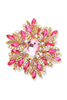 Glinda Pink Multicolor Flower Brooch