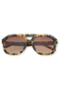 Freyrs Voyager Milky Tortoise Acetate Oversized Aviator Sunglasses