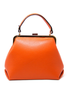 German Fuentes Genuine Italian Leather Orange Crossbody