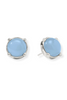 Julie Vos Honey Chalcedony Blue Stud Earrings