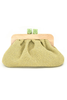 Lia Lime Straw Clutch Bag