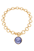 Julie Vos Honeybee Iridescent Tanzanite Blue Statement Necklace
