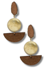 Crescent Dark Brown Dangle Earrings