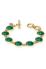 Julie Vos Essex Malachite Green Stone Chain Bracelet