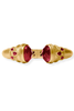Julie Vos Iridescent Ruby Red Cannes Cuff Bracelet