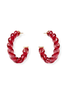 Julie Vos Ravello Large Cranberry Hoop Earrings