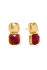 Julie Vos Catalina Iridescent Ruby Red Earrings