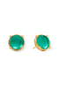 Julie Vos Honey Iridescent Emerald Green Stud Earrings