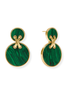 Julie Vos Essex Malachite Green Statement Earrings