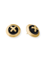 Julie Vos Essex Obsidian Black Gold Stud Earrings