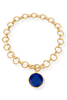 Julie Vos Honeybee Iridescent Sapphire Blue Statement Necklace