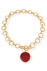 Julie Vos Honeybee Iridescent Ruby Red Statement Necklace