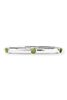 Julie Vos Catalina Iridescent Palmetto Green Silver Hinge Bangle Bracelet