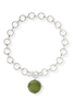 Julie Vos Honeybee Iridescent Palmetto Green Statement Necklace
