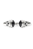 Julie Vos Cannes Obsidian Black Silver Cuff Bracelet