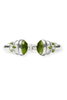 Julie Vos Cannes Iridescent Plametoo Green Silver Cuff Bracelet