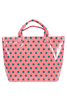 Stop In My Tracks Pink with Green Polka Dot Tote