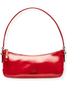 Frances Valentine Mia Red Crinkled Leather Shoulder Bag