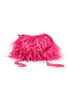 Frances Valentine Pouf Feather Satin Pink Bag
