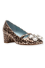 Frances Valentine Josephine Metallic Leopard Leather Heels