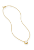 Julie Vos Portofino White Jade Solitaire Necklace
