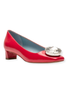 Frances Valentine Mary Red Tomato Leather Heels