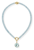 Dreamy Blue Beaded Charm Necklace