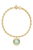 Julie Vos Laguna Iridescent Aquamarine Blue Statement Necklace