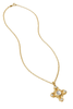 Julie Vos Theodora Malta Iridescent Clear Crystal Pendant Necklace