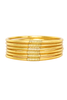 BudhaGirl Gold Lumine All Weather Bangle Bracelet (Set of 6)