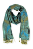 Living Freely Blue and Black Oversized Scarf