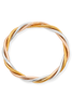 BudhaGirl Tri-Tone Triology Gold, Silver, & Champagne All Weather Bangle Bracelet