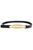 Hillary Gold and Black Oval Shaped Buckle Belt