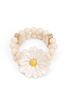 Daisy White Beaded Bracelet