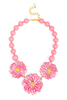 Daisy Pink Flower Beaded Necklace