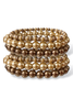 Keeping Check Brown Pearl Beaded Bracelet Set