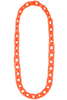 Coral Resin Graduated Flat Link Necklace