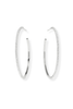 Julie Vos Windsor Silver Cubic Zirconia Large Hoop Earrings